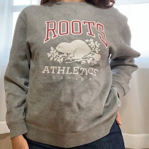 COZY GREY ROOTS ATHLETICS CREWNECK